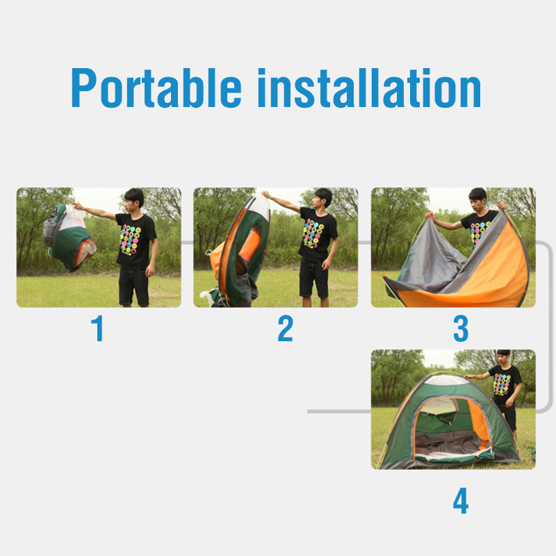 Cheap Goat Tents Quick Automatic Opening Tents Outdoor Camping Backpacking Tent for 3 4 Persons Camp Equipment for Family Picnic   